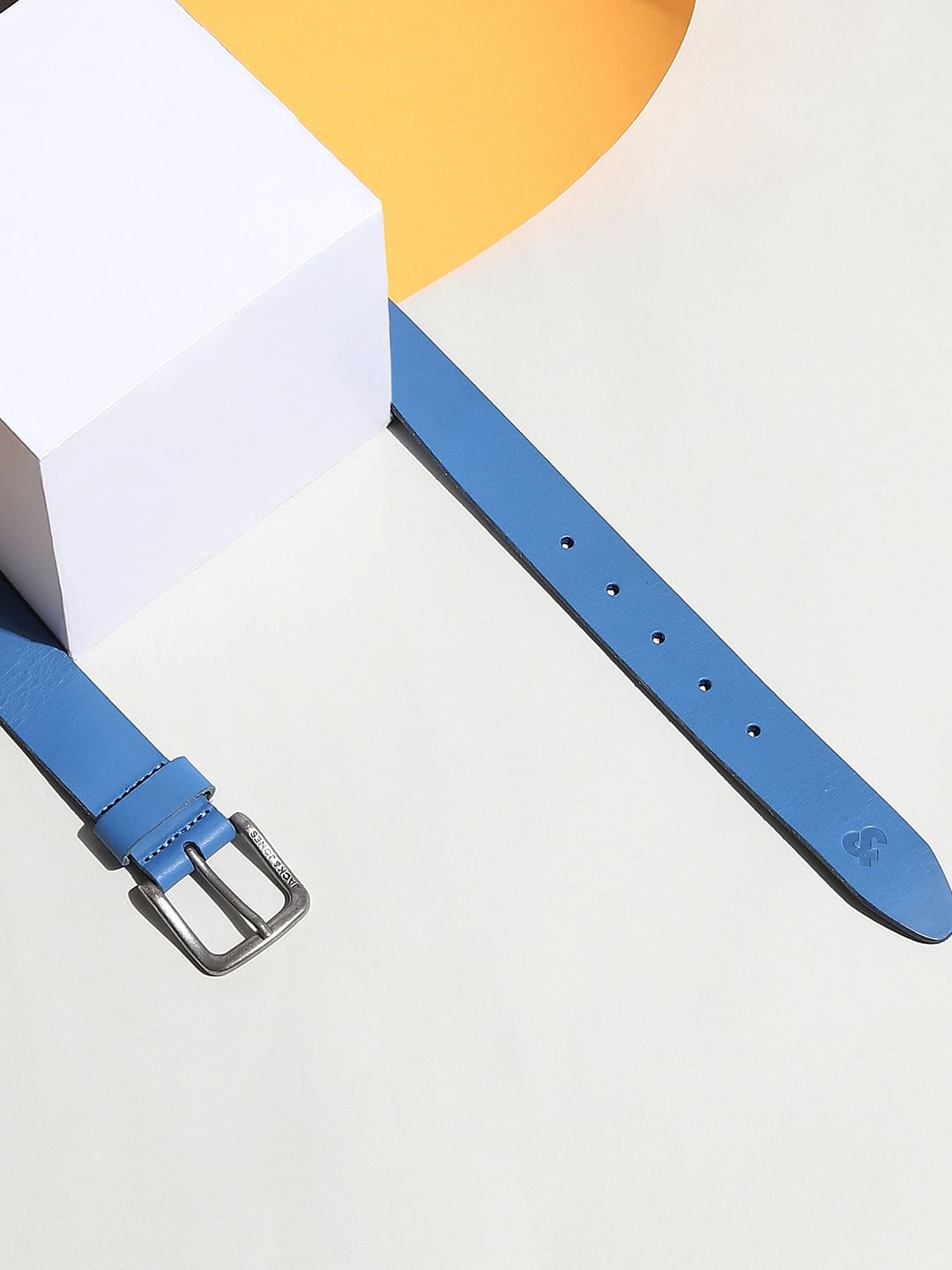 Blue Leather Belt