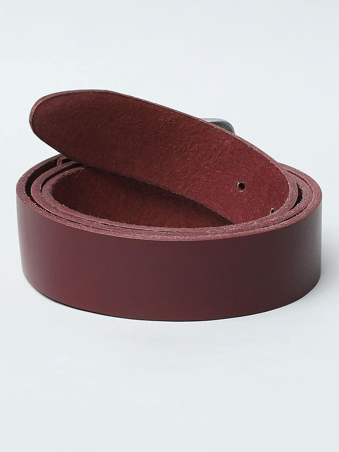 Maroon Leather Belt