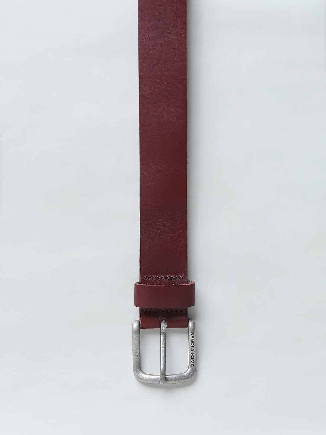 Maroon Leather Belt