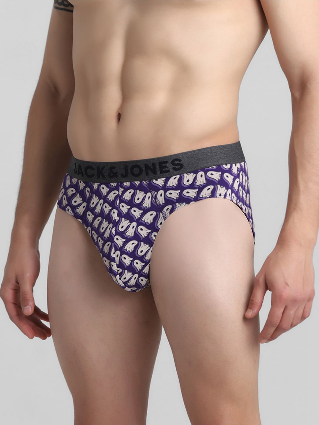 Purple Ghost Print Briefs