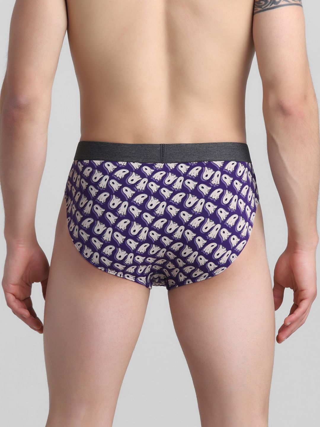 Purple Ghost Print Briefs