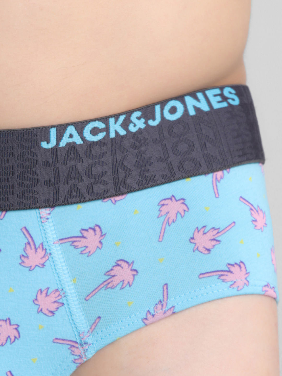 Blue Tropical Print Briefs