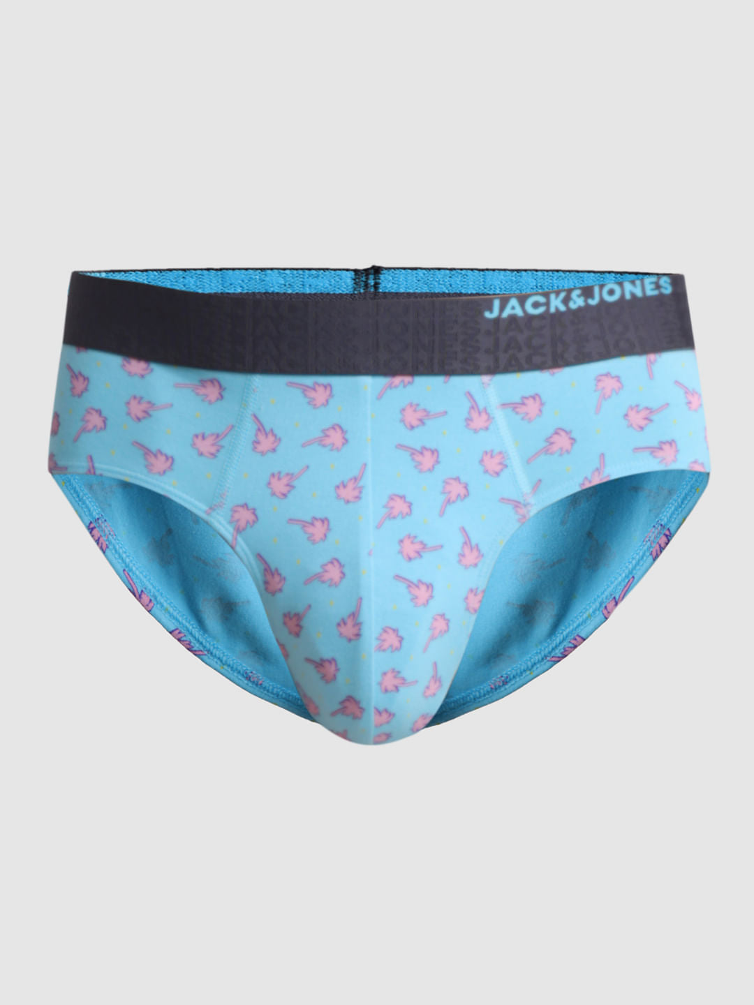 Blue Tropical Print Briefs