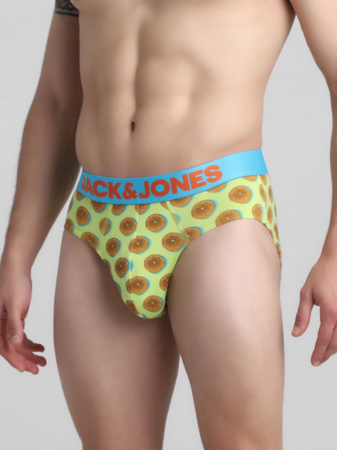 Lime Green Lemonade Print Briefs