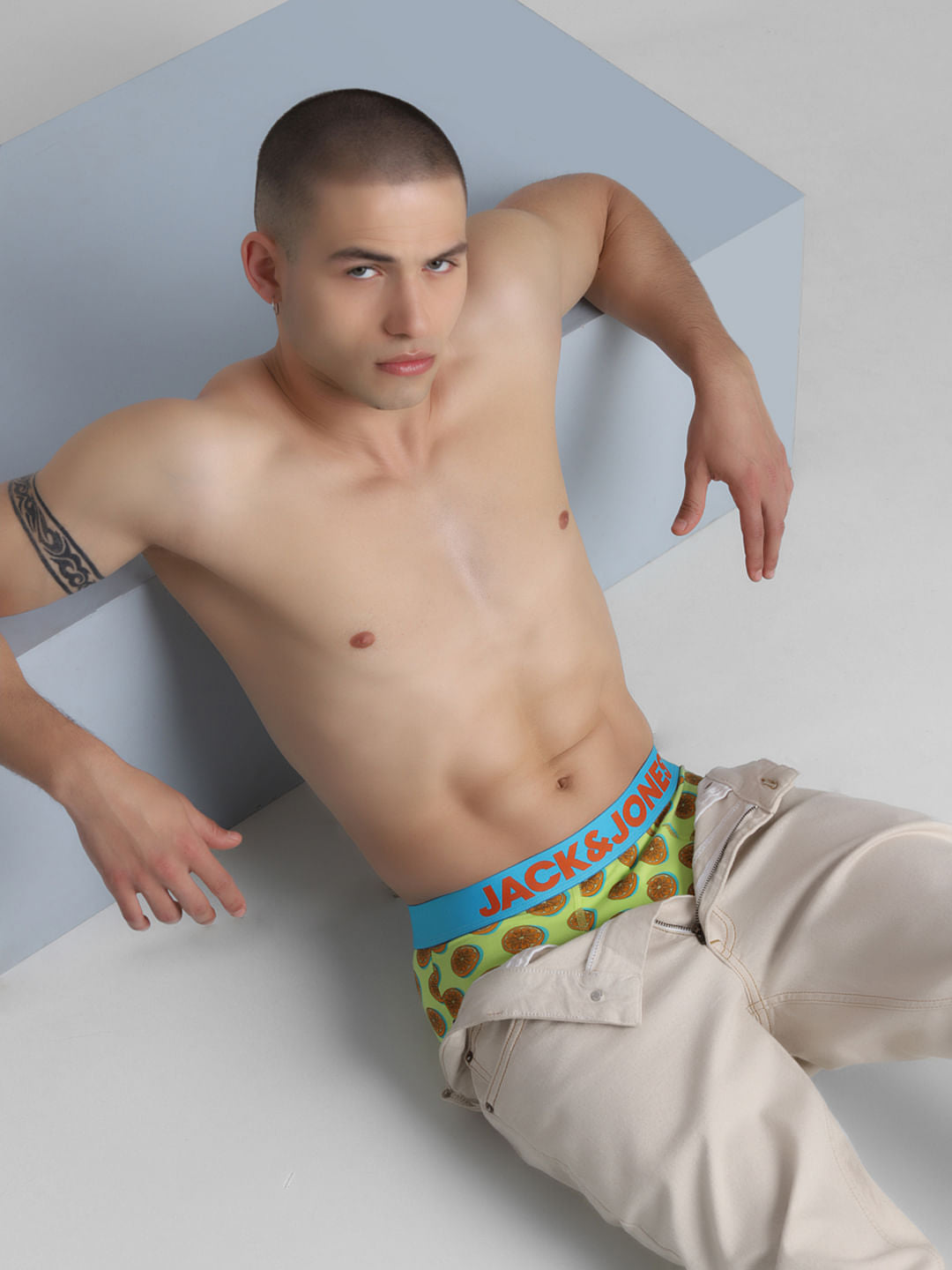 Lime Green Lemonade Print Briefs