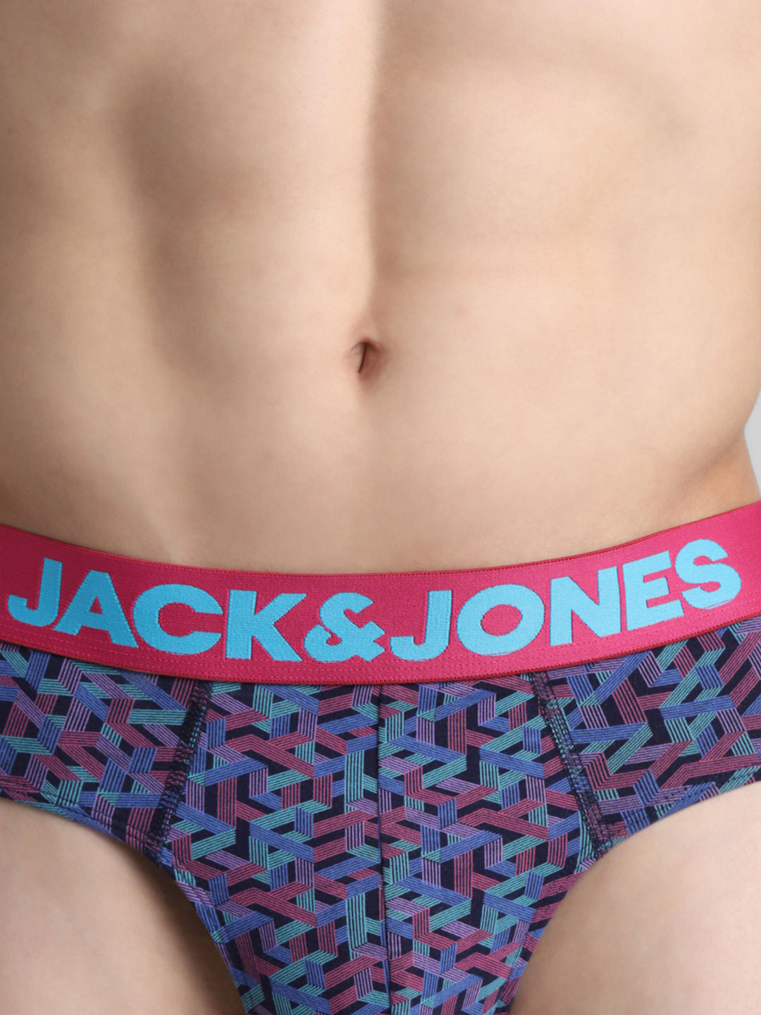 Navy Blue Abstract Print Briefs