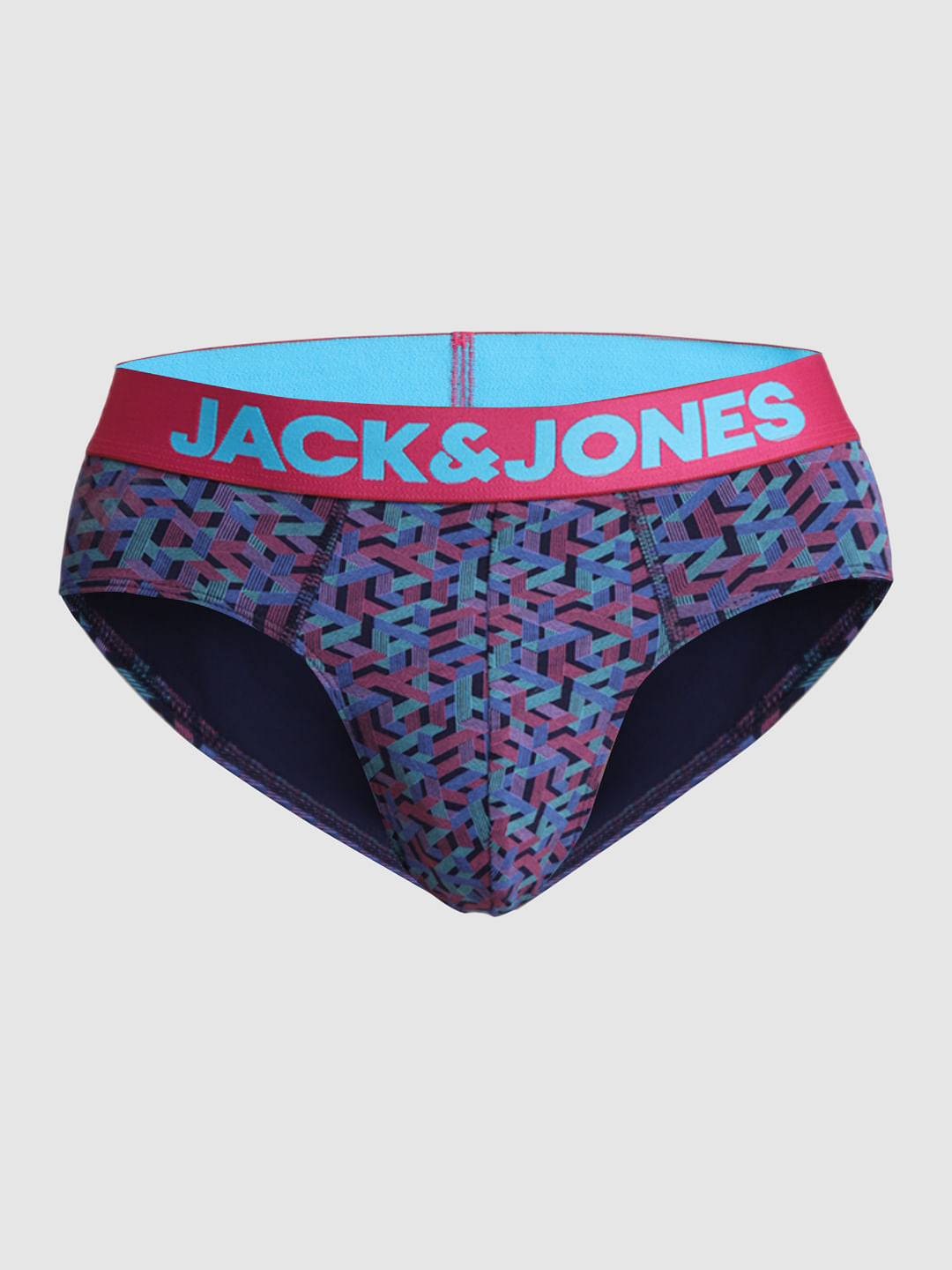 Navy Blue Abstract Print Briefs