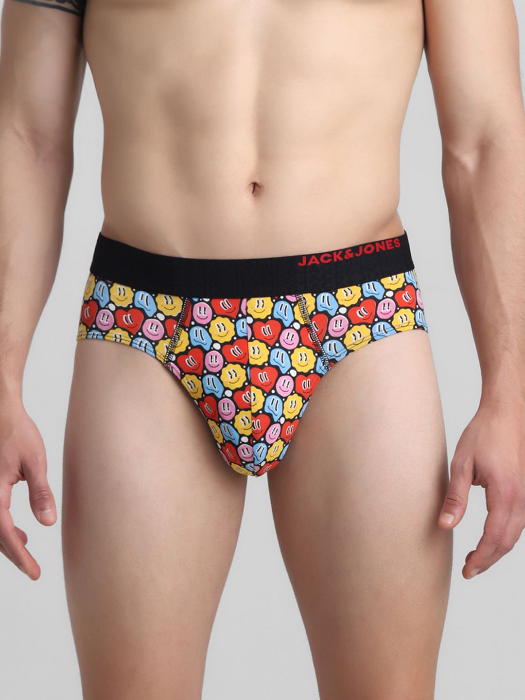 Multi-Colour Hearts Print Briefs