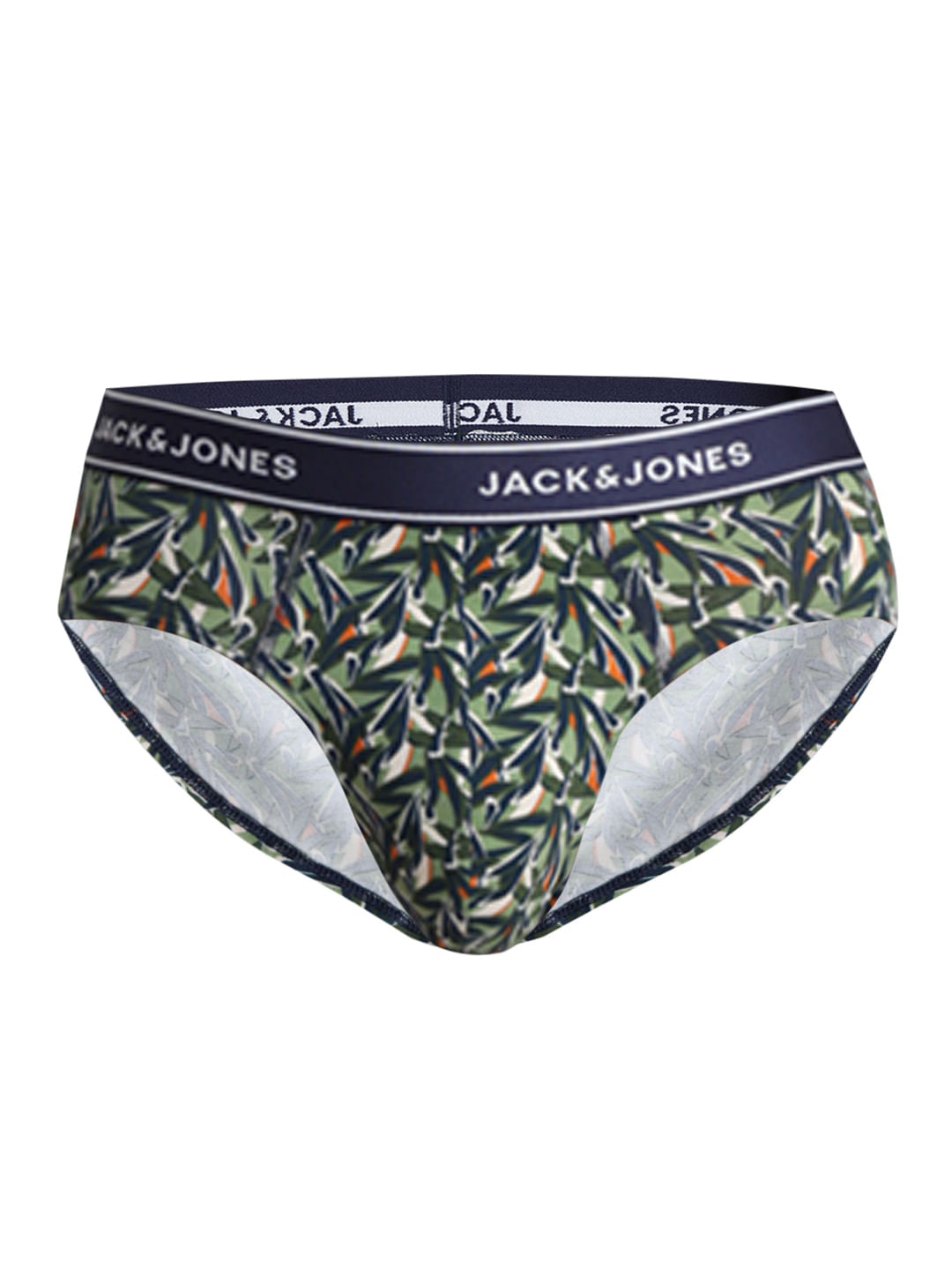 Green Leaf Print Briefs