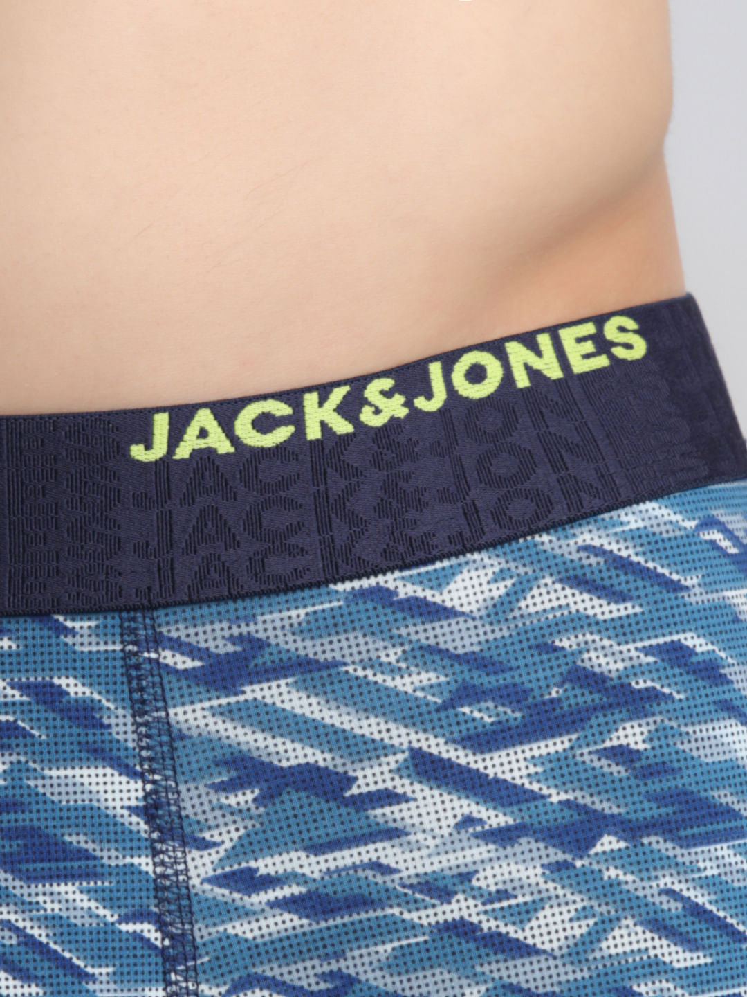 Navy Blue Camo Print Trunks