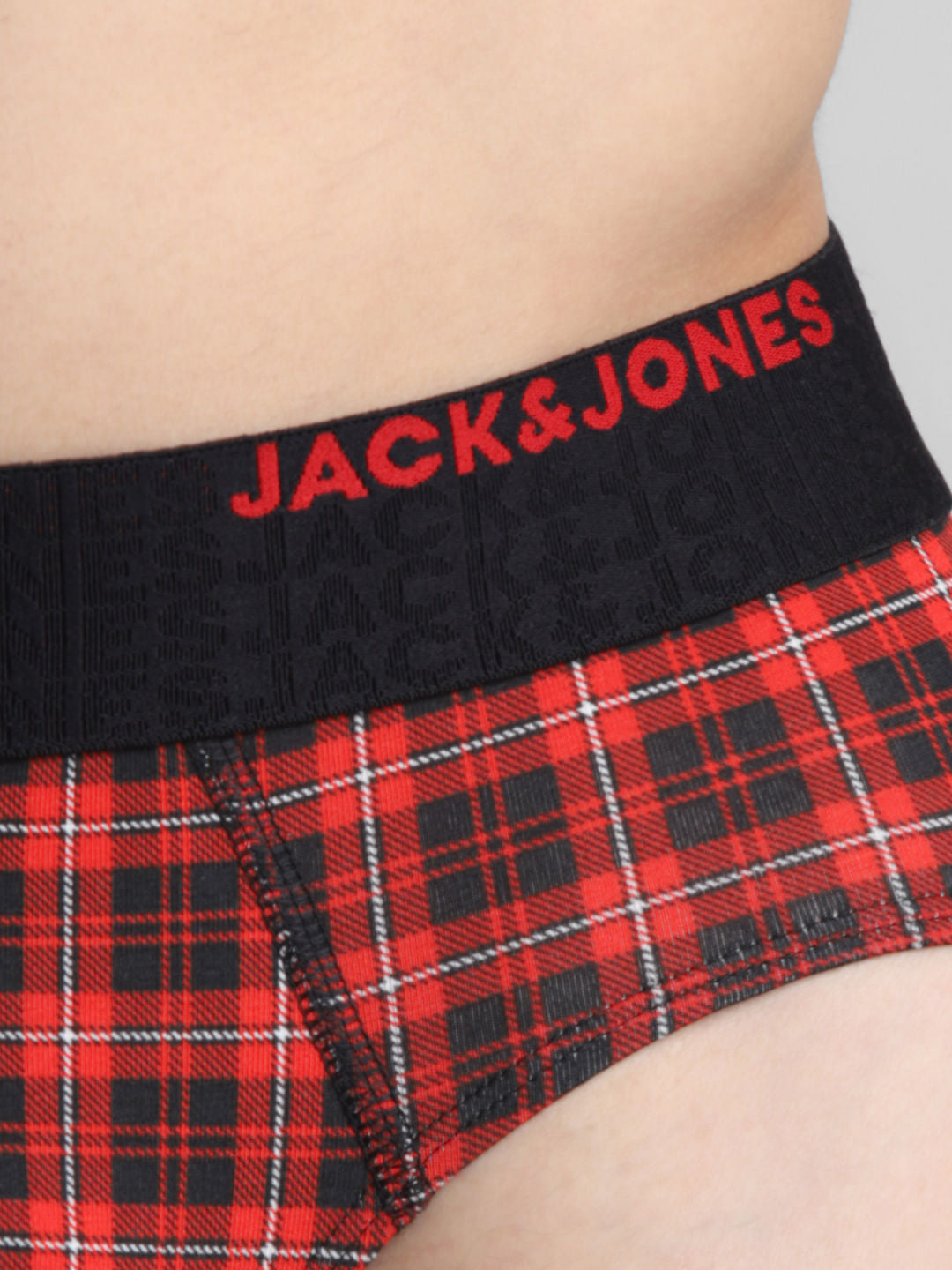 Red Check Print Briefs