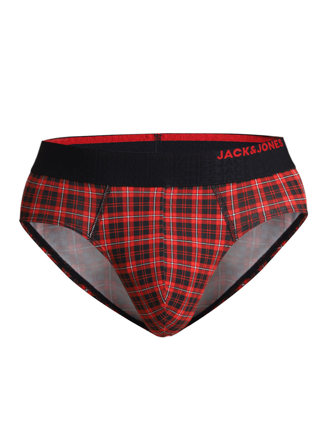 Red Check Print Briefs