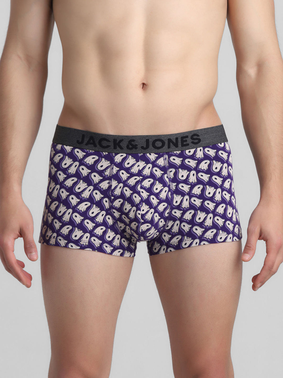 Purple Ghost Print Trunks