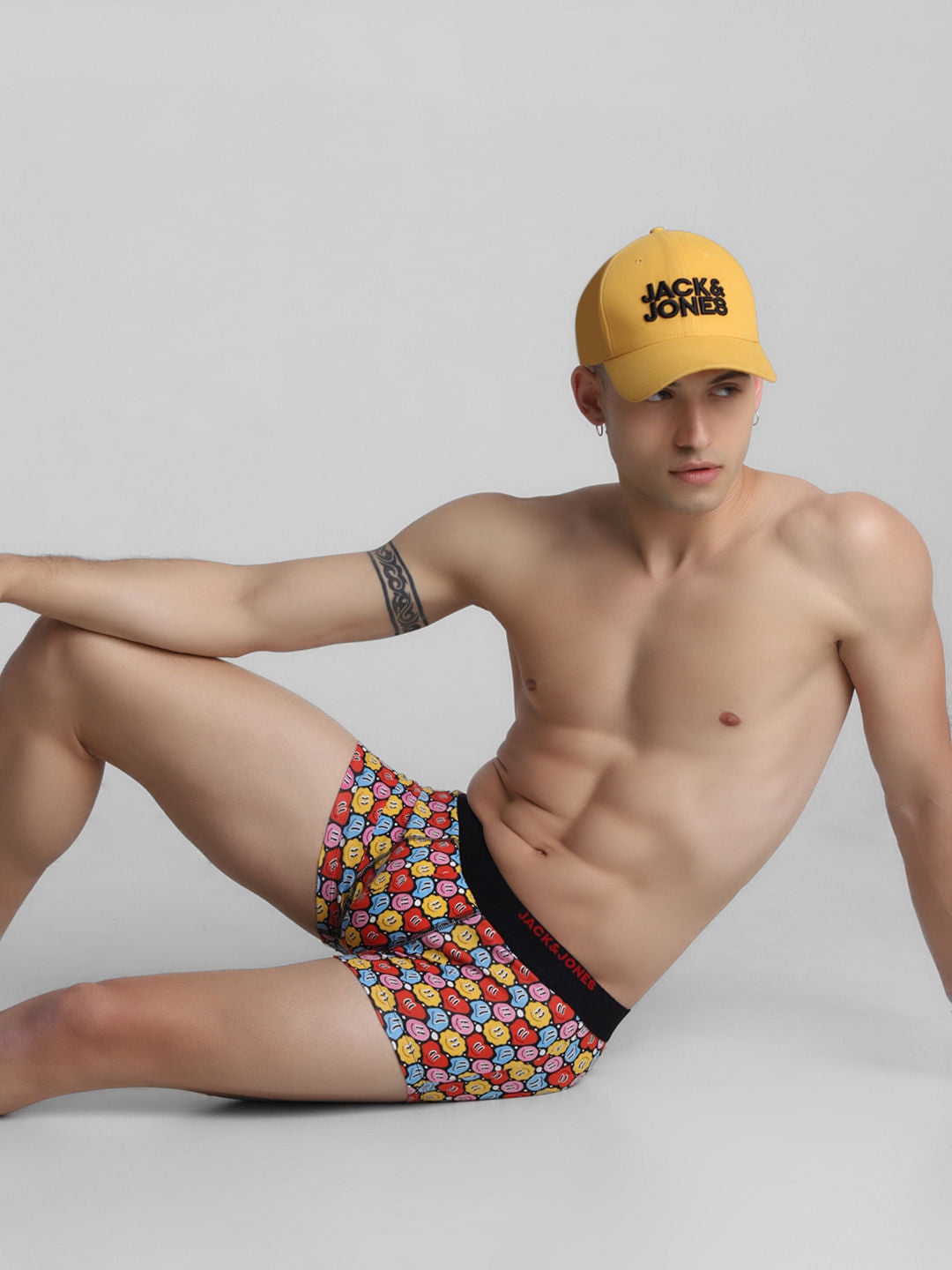 Multi-Colour Hearts Print Trunks