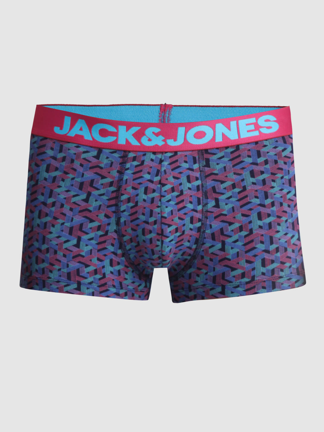 Navy Blue Abstract Print Trunks