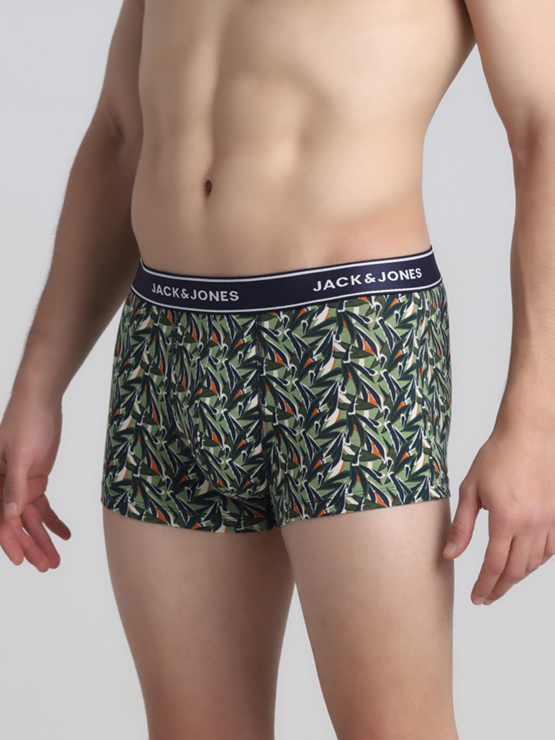 Green Leaf Print Trunks