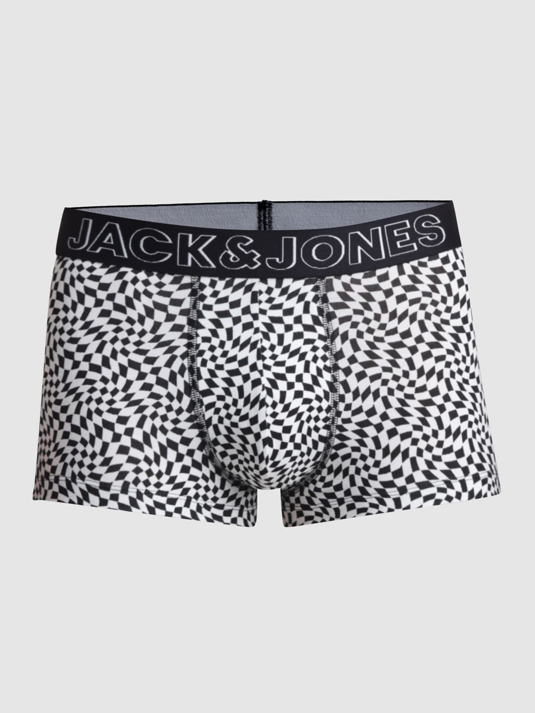 Black Monochrome Printed Trunks