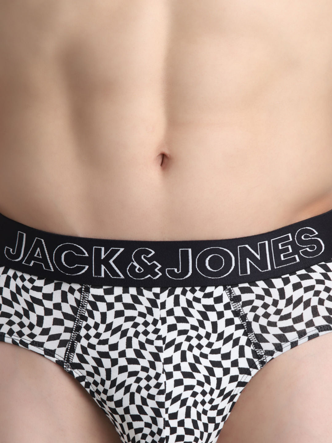 Black Monochrome Printed Briefs
