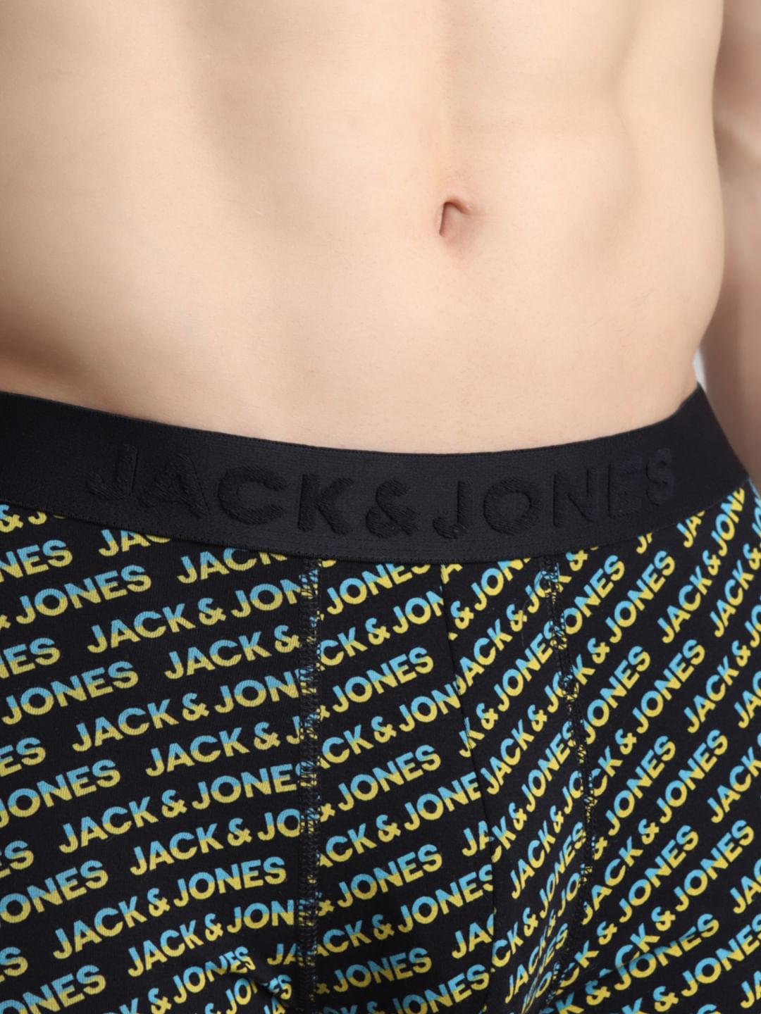 Black Logo Print Trunks
