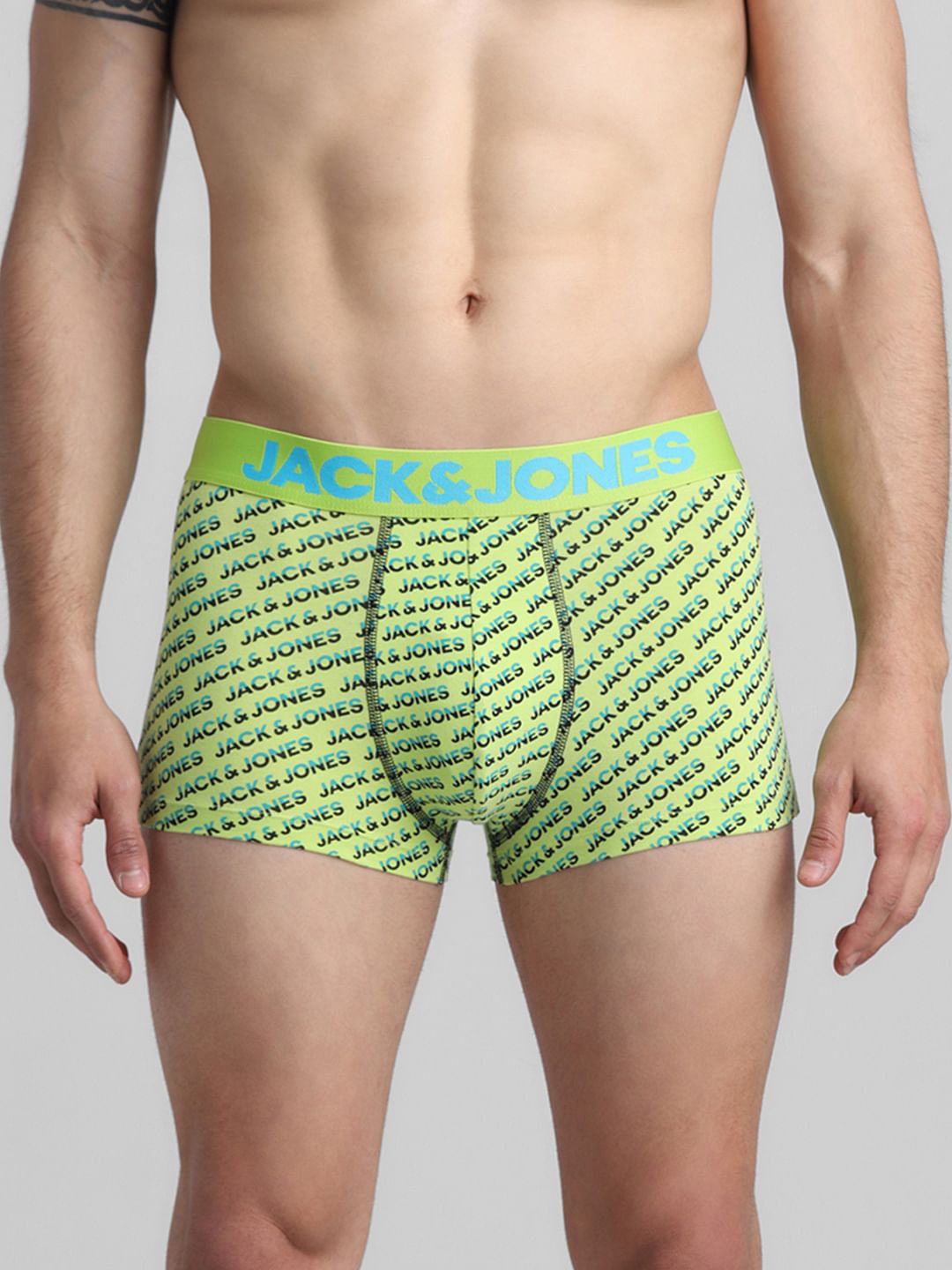 Green Logo Print Trunks
