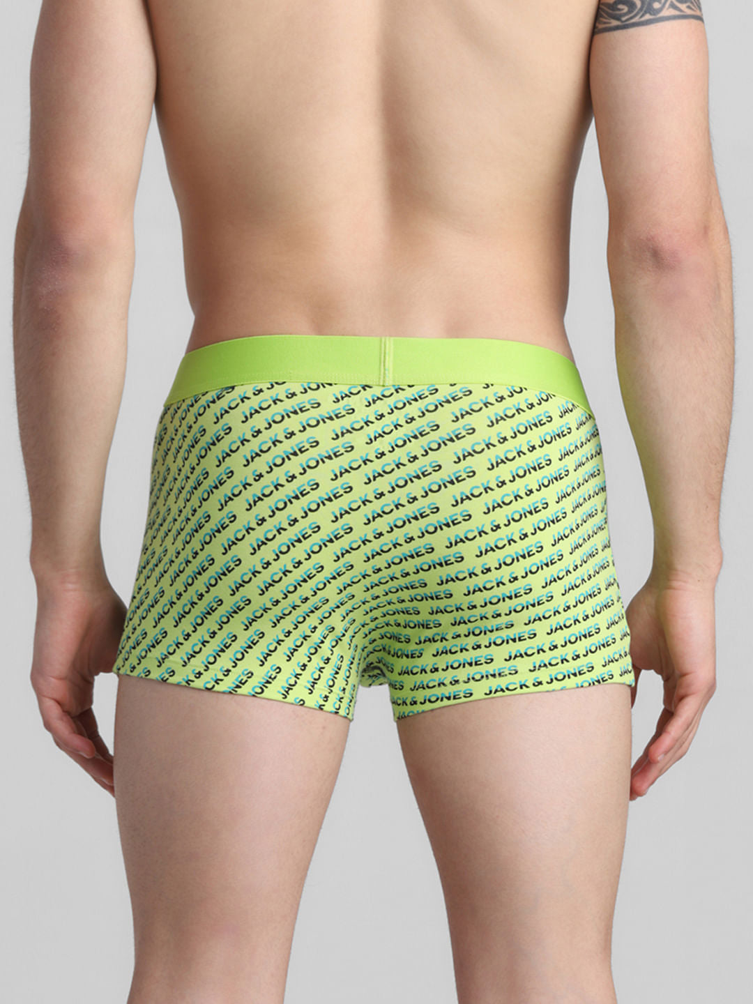 Green Logo Print Trunks