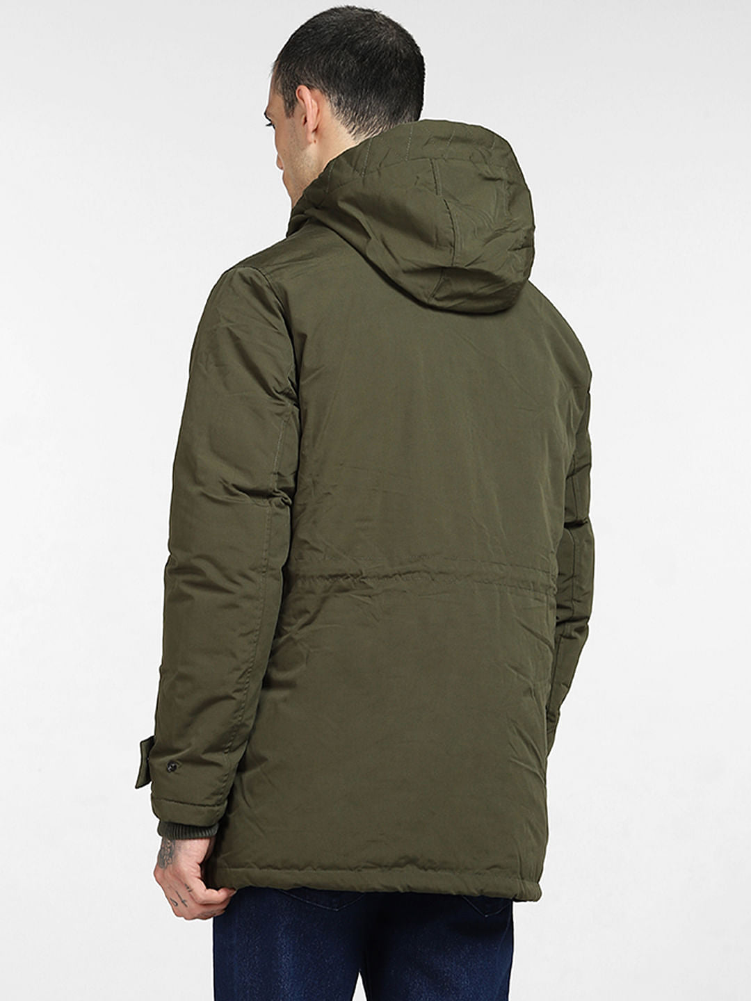 Green Quilted Teddy Parka Jacket