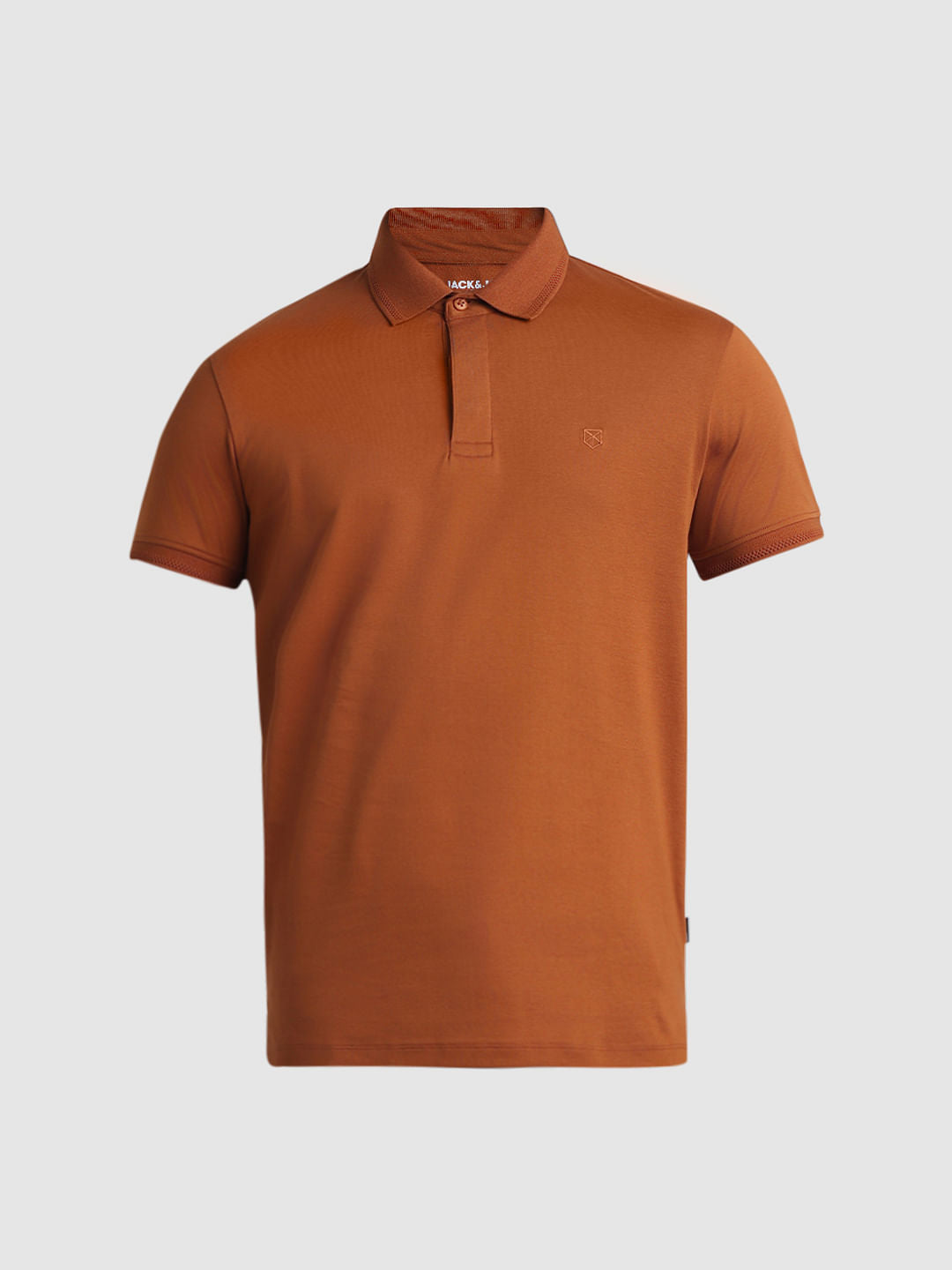 Rust Brown Cotton Polo