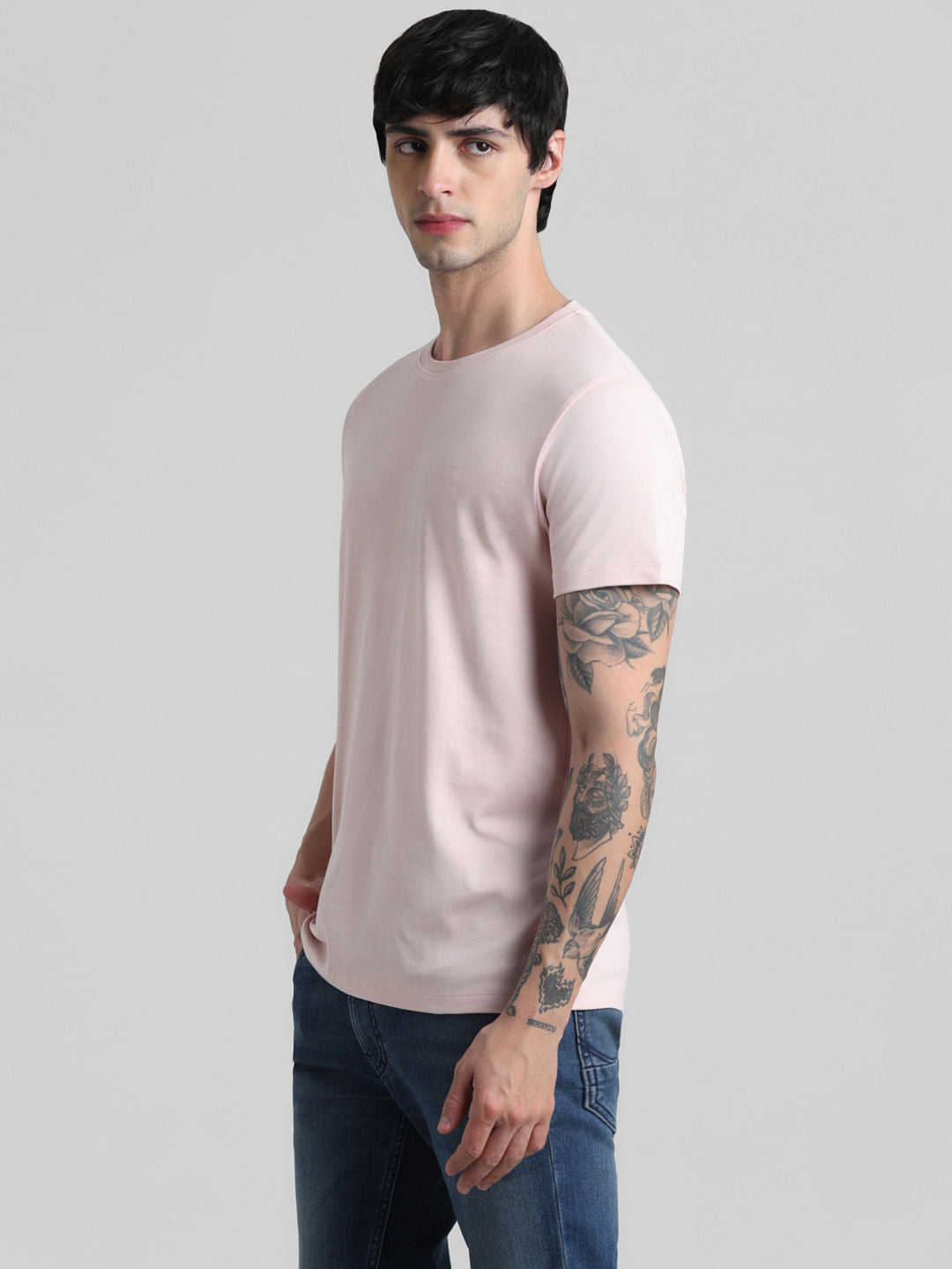 Light Pink Crew Neck T-shirt