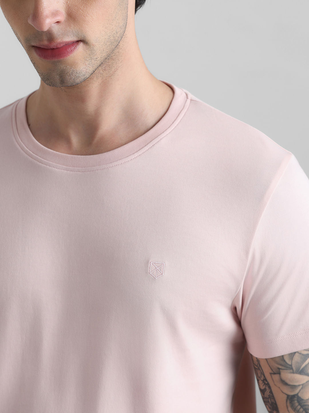 Light Pink Crew Neck T-shirt