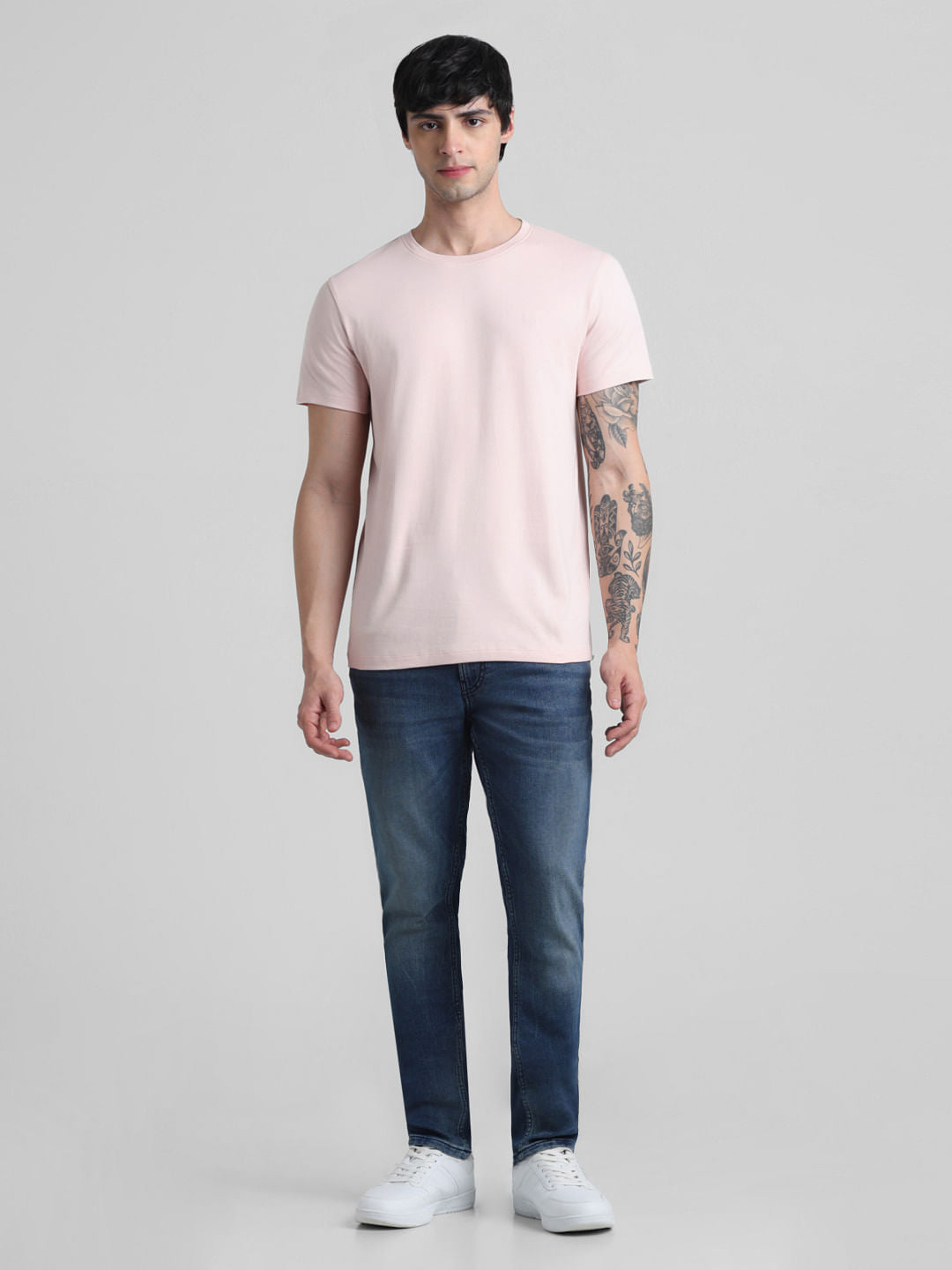Light Pink Crew Neck T-shirt