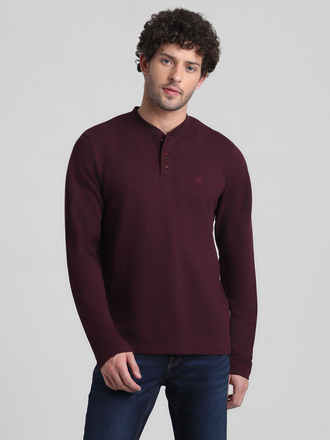 Maroon Henley T-shirt