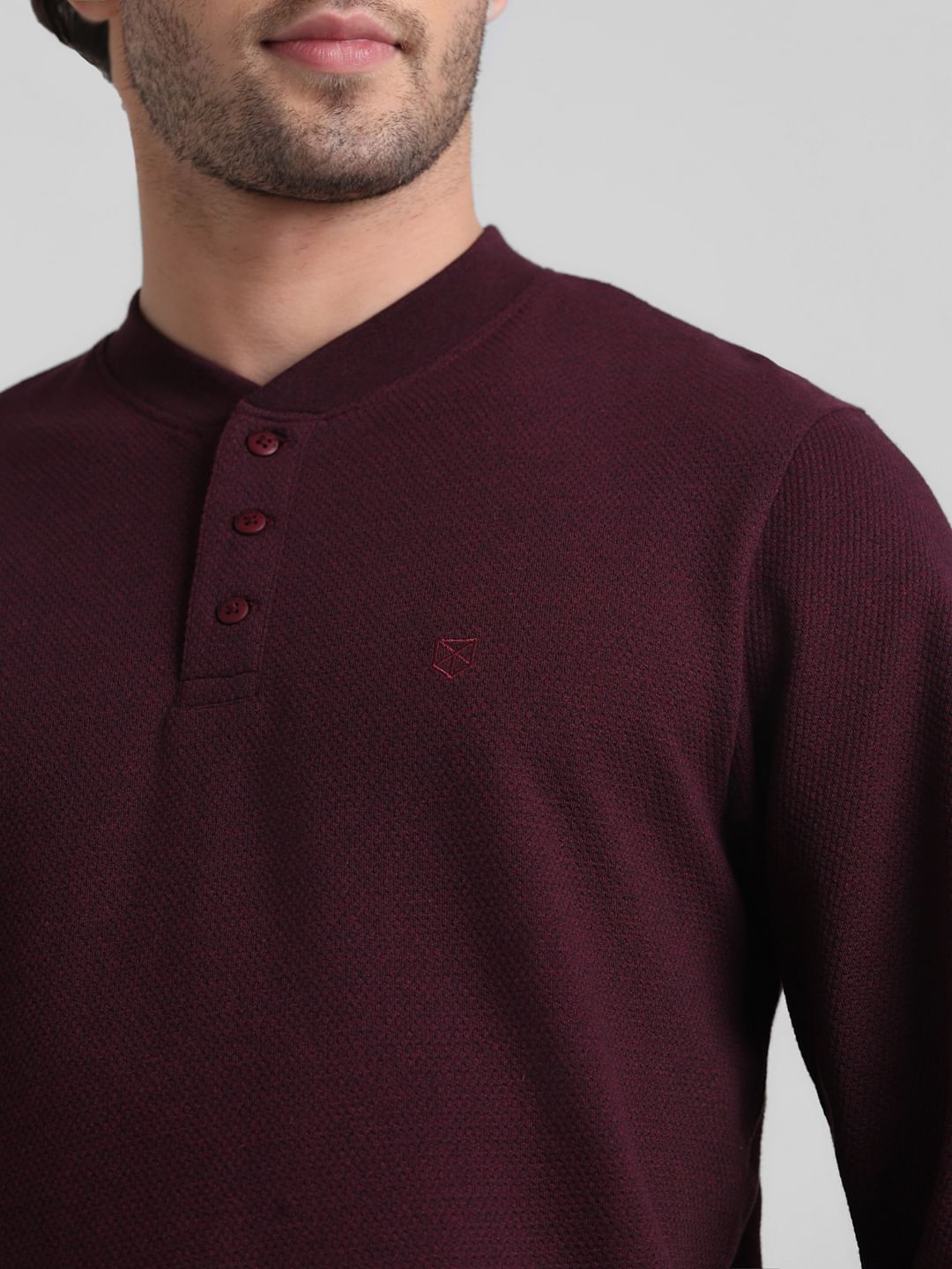 Maroon Henley T-shirt