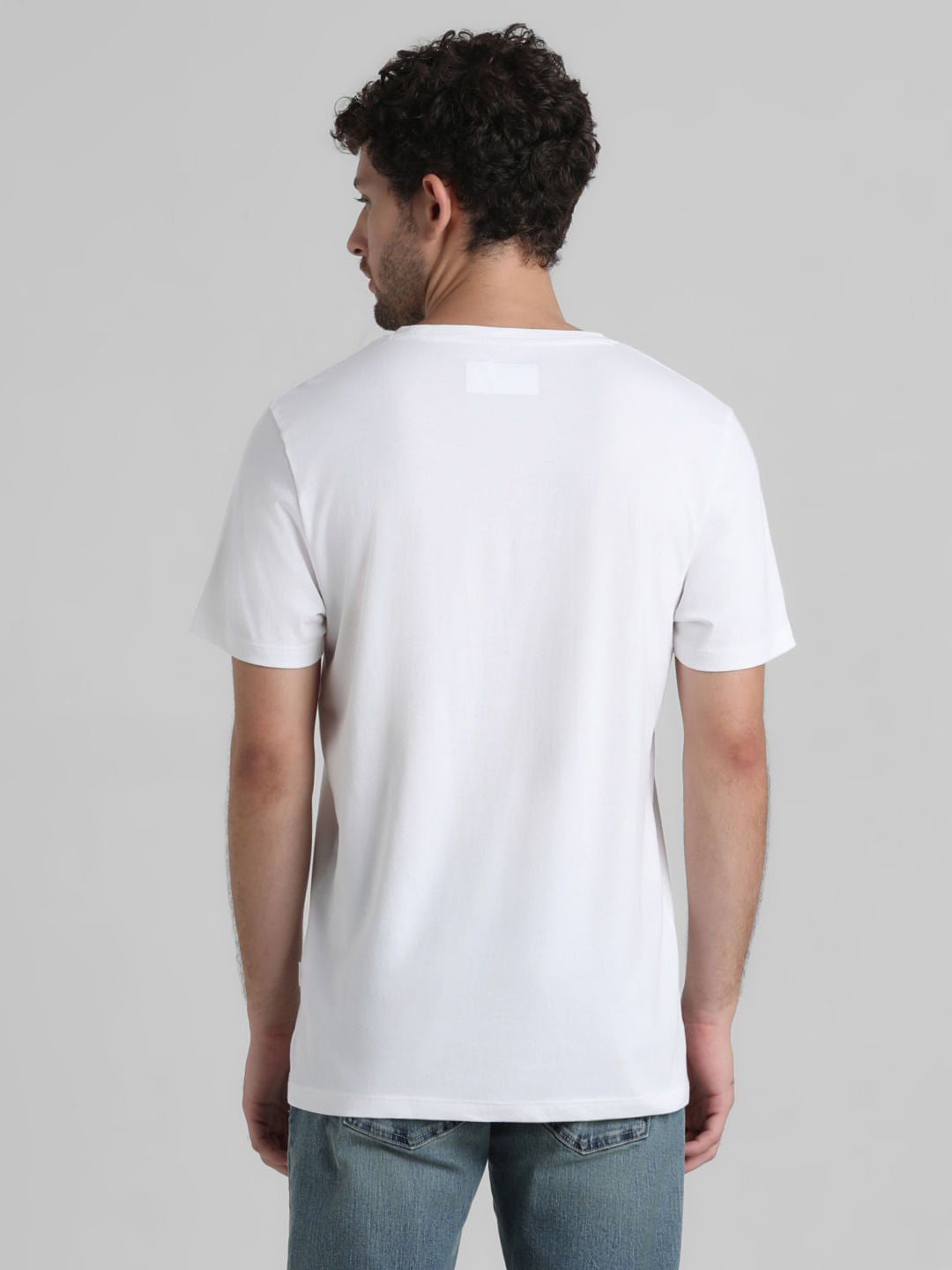 White Graphic Print T-shirt