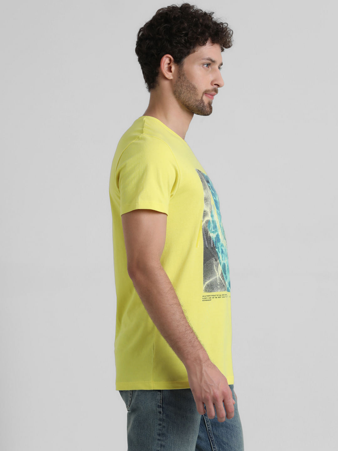 Yellow Graphic Print T-shirt