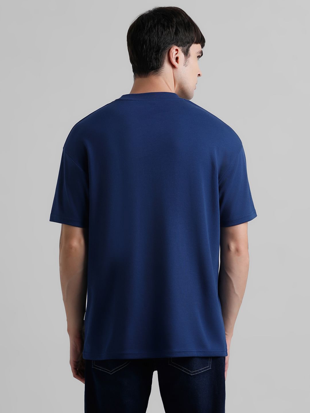 URBAN RACERS by JACK&JONES Blue Logo Print Crew Neck T-shirt