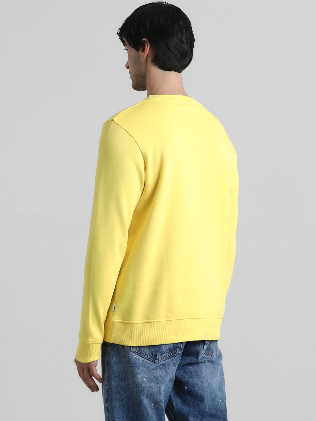 Yellow Embossed Logo Sweatshirt