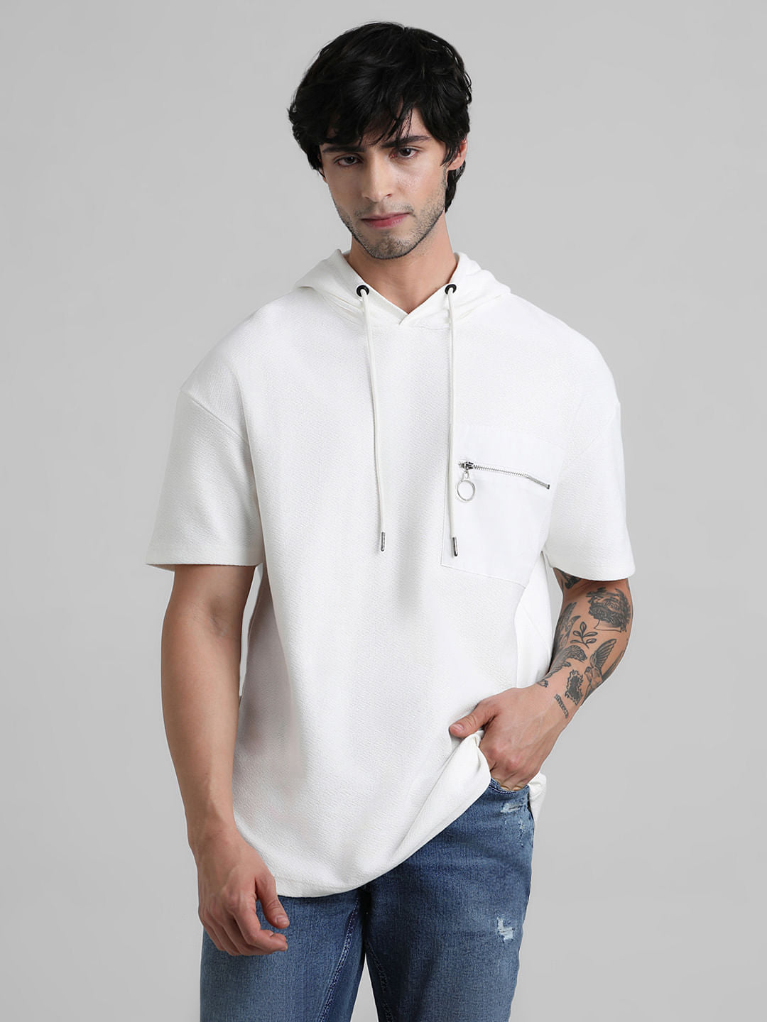 White Hooded Sweatshirt
