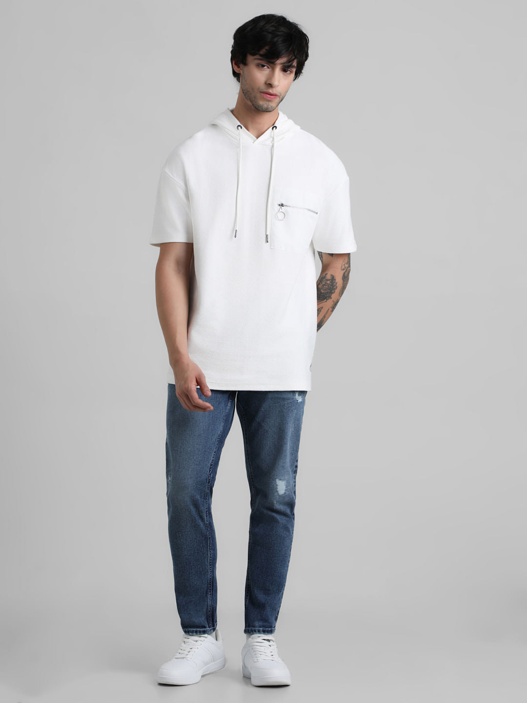 White Hooded Sweatshirt