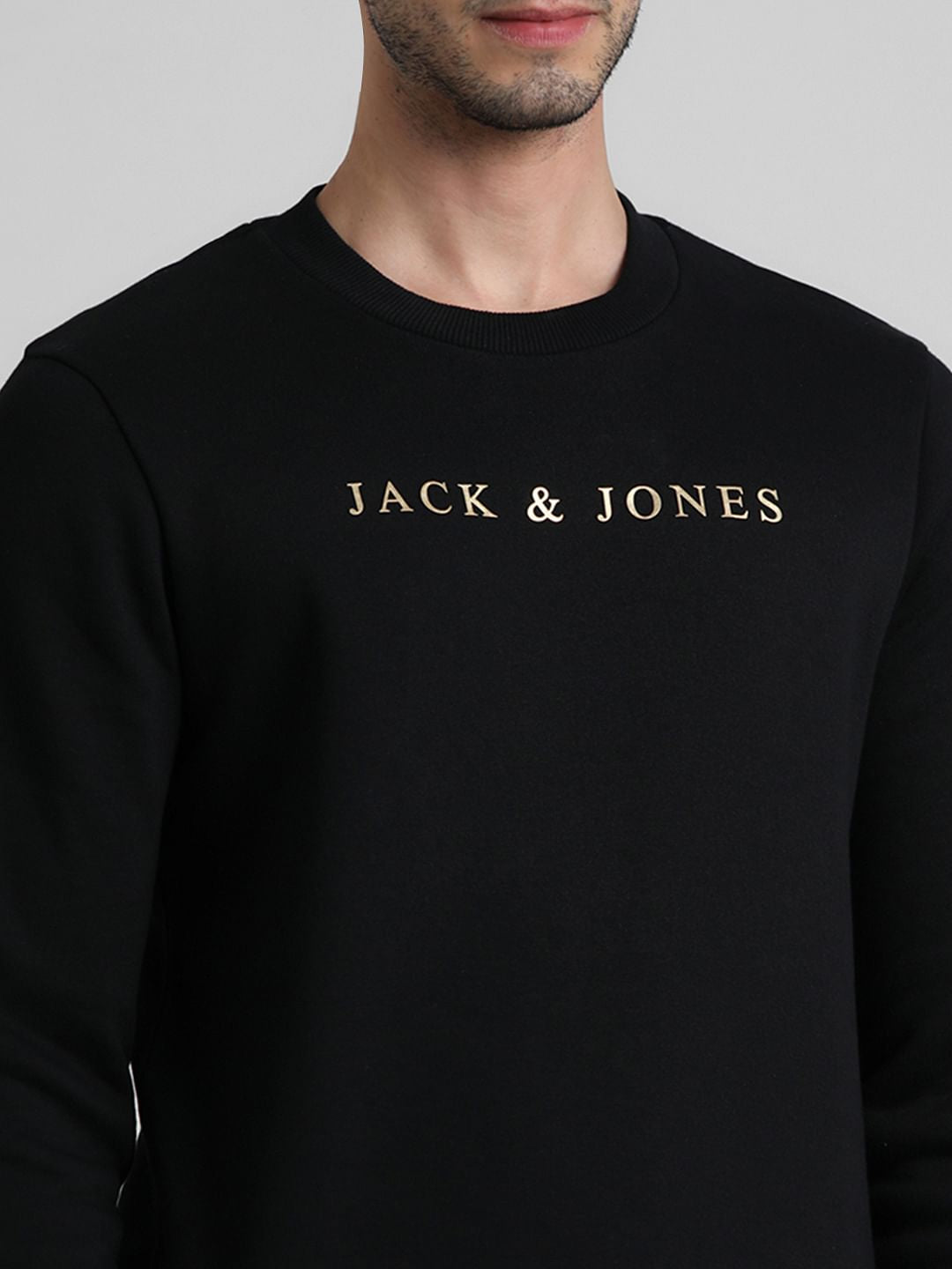 Black Logo Print Sweatshirt