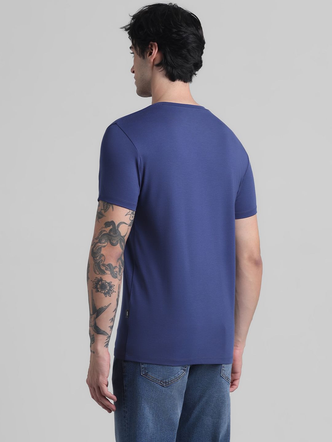 Navy Cotton Oversized T-shirt