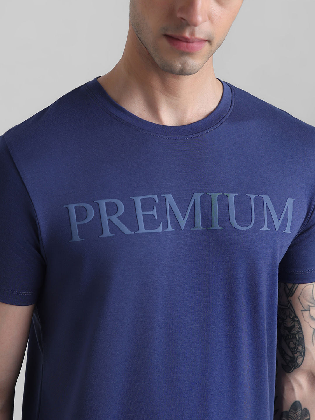 Navy Cotton Oversized T-shirt