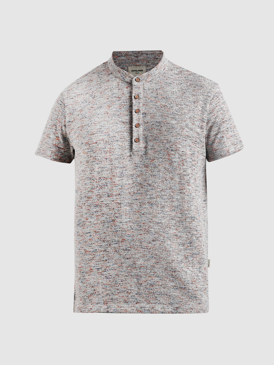 Beige Printed Crew Neck T-shirt