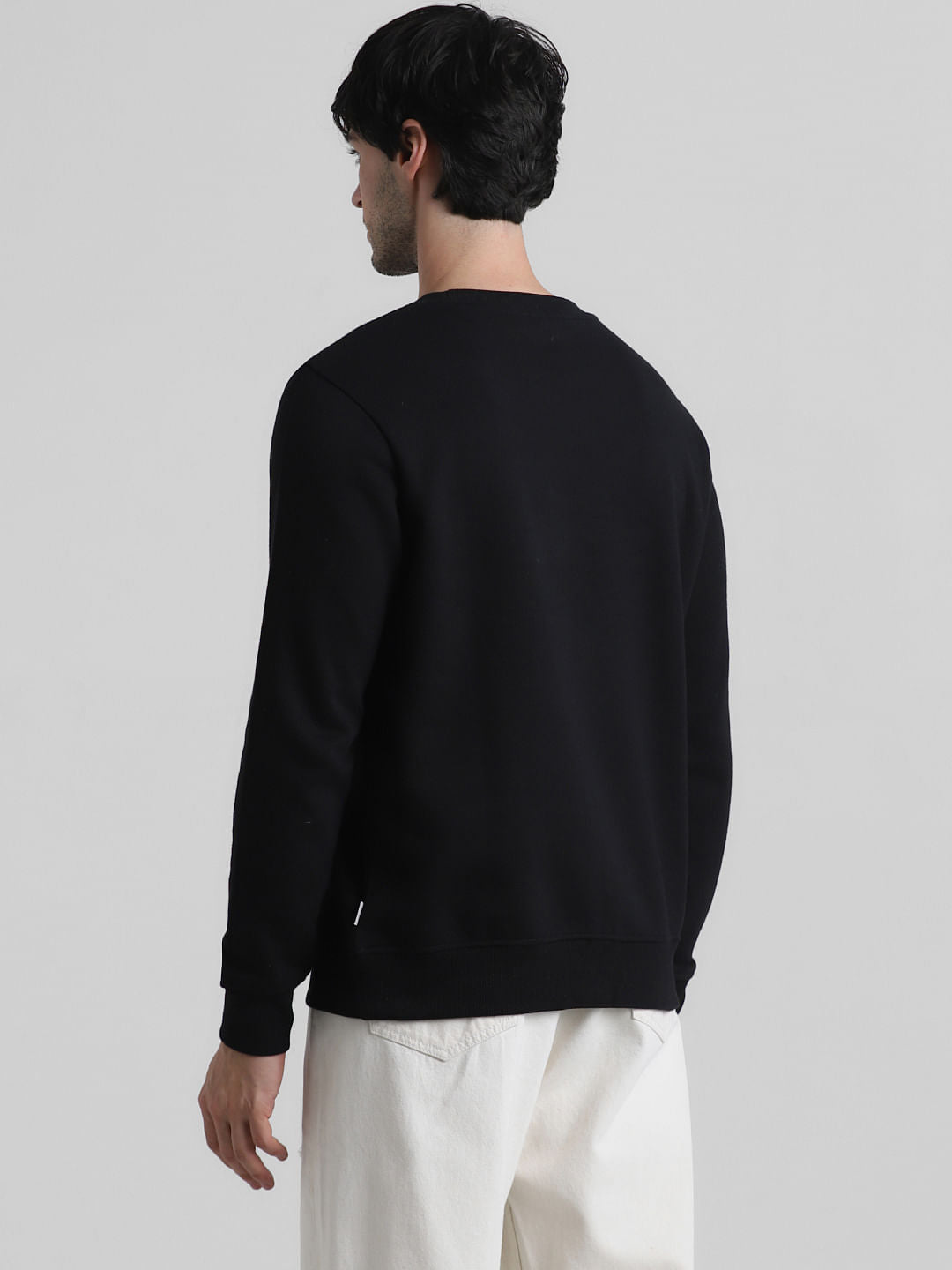 Black Typographic Logo Sweatshirt