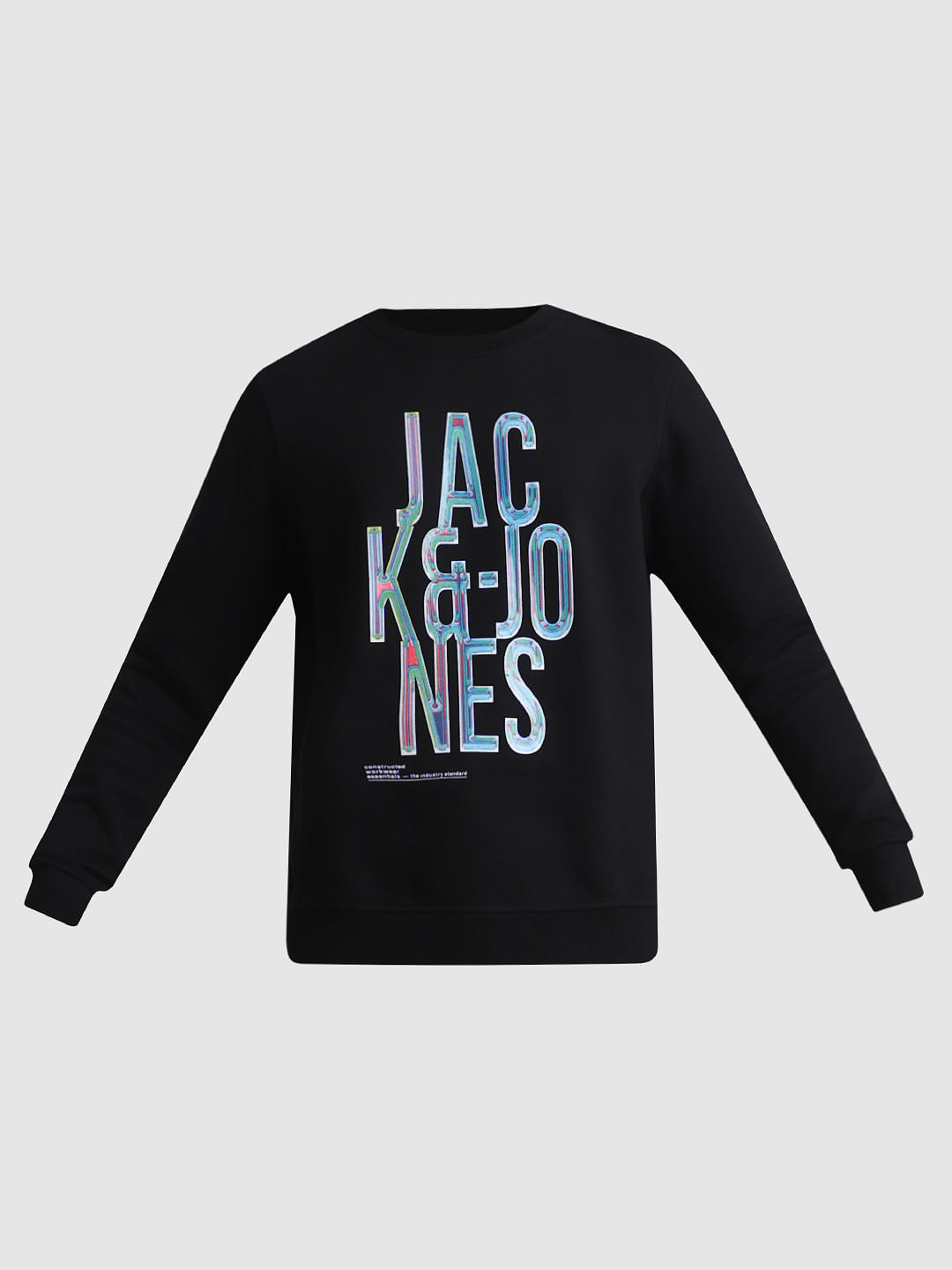 Black Typographic Logo Sweatshirt