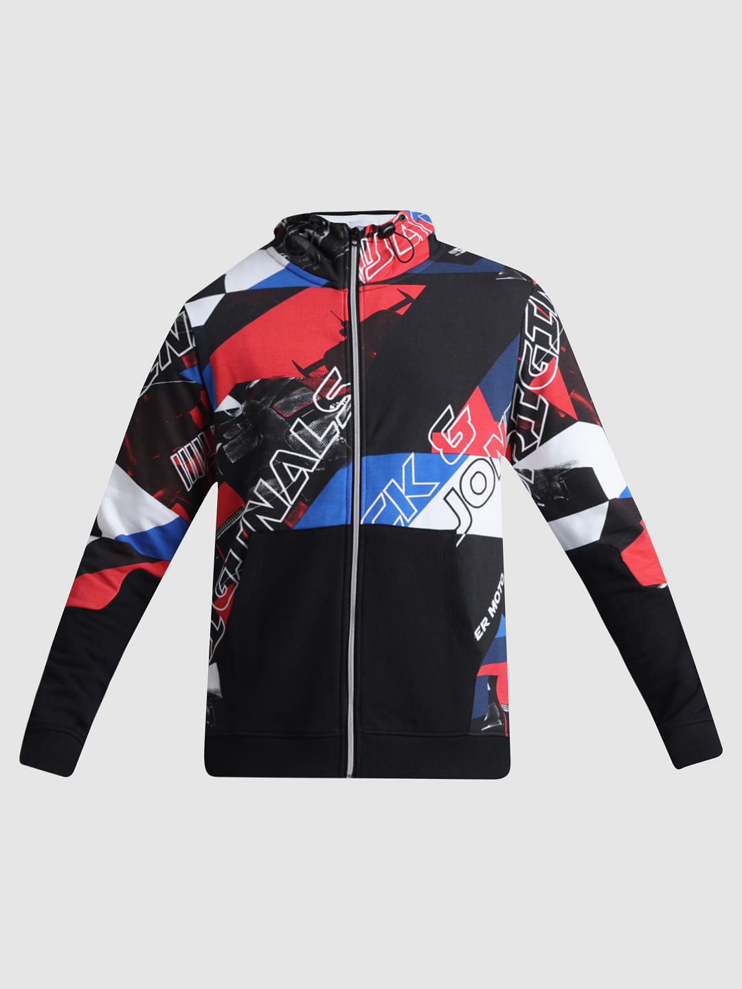 URBAN RACERS by Jack & Jones Black Printed Co-ord Sweatshirt