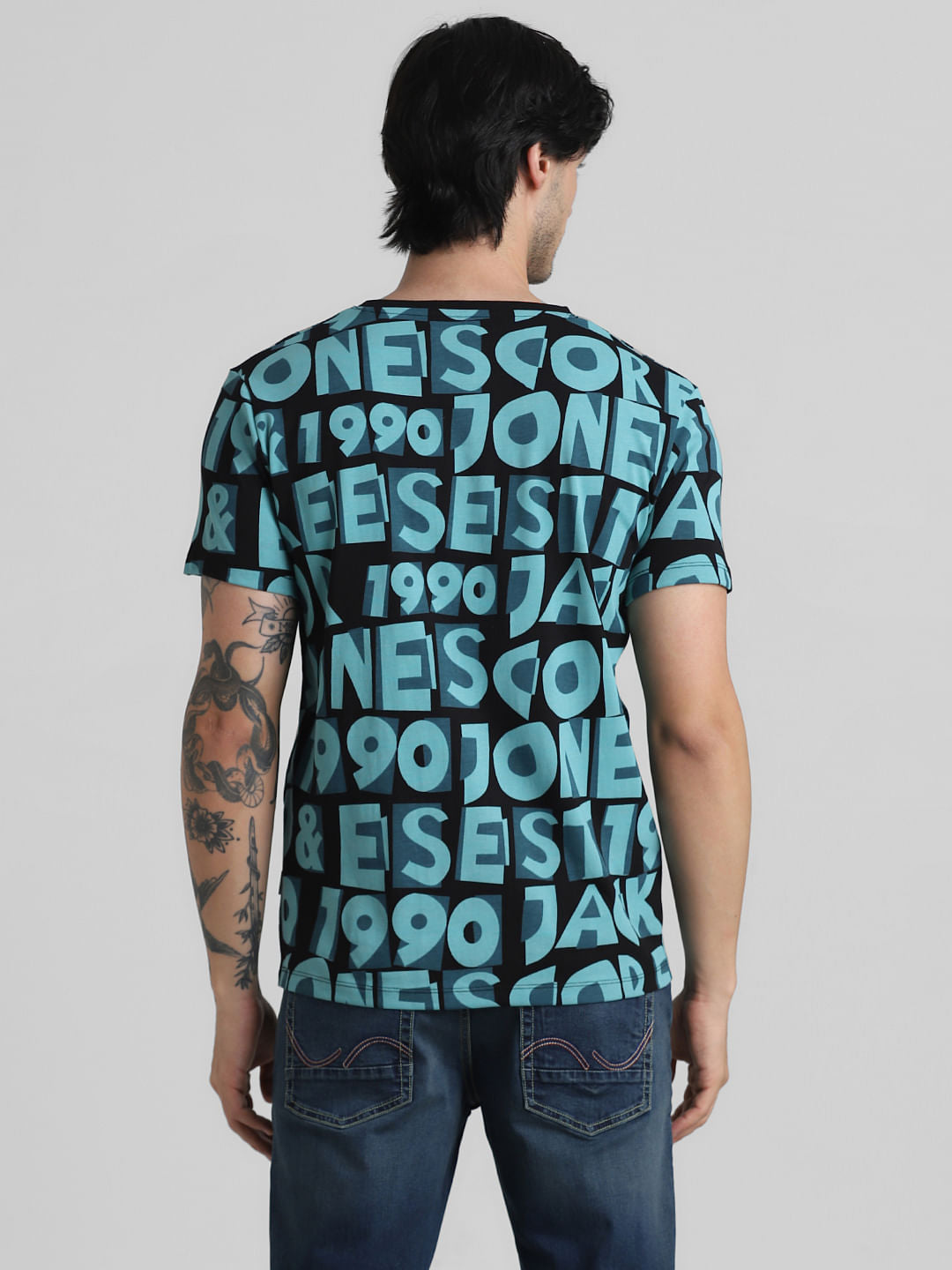 Green Abstract Logo Print T-shirt