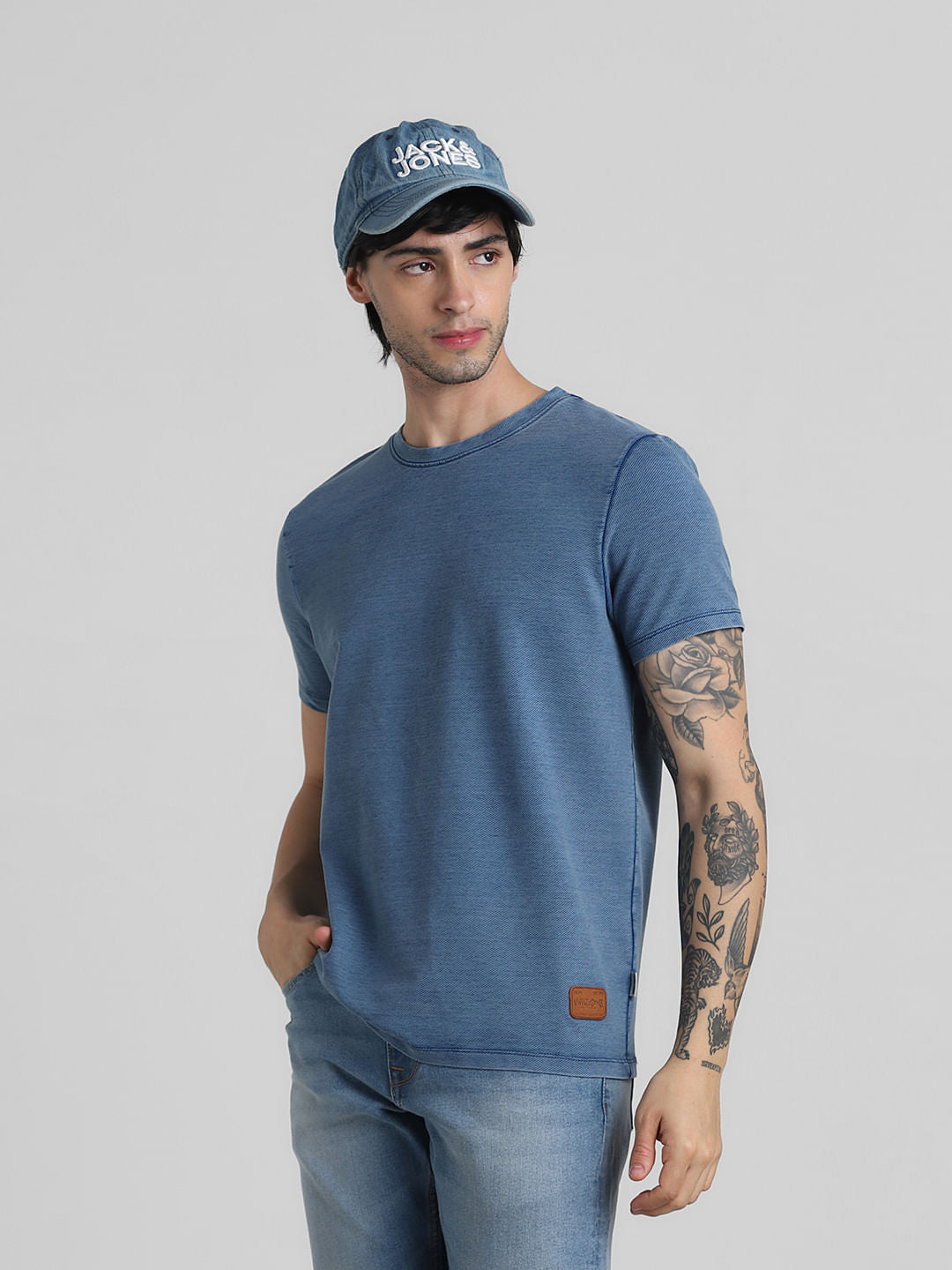 Blue Washed Knitted T-shirt