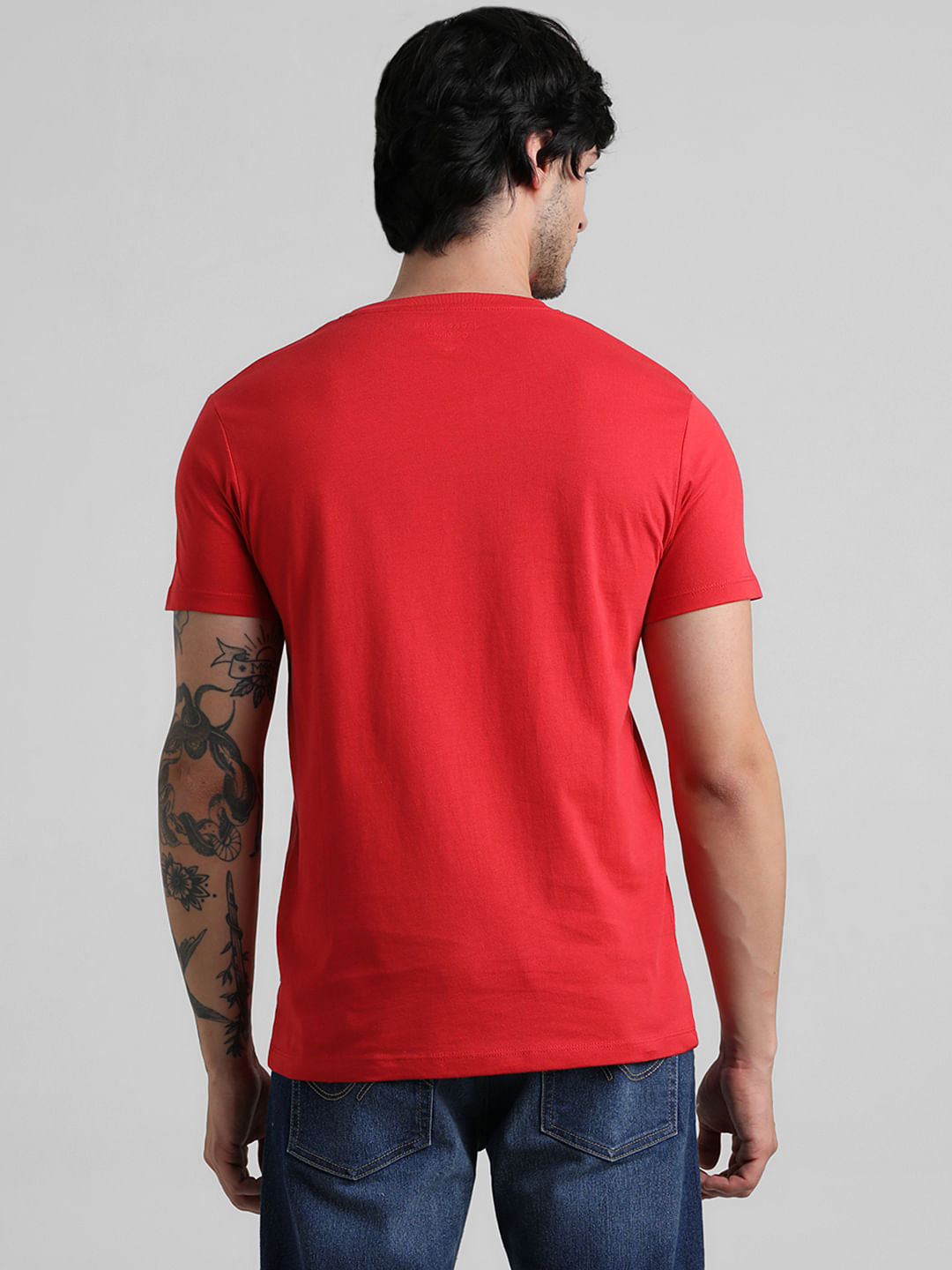 URBAN RACERS by JACK&JONES Red Logo Chest Print T-shirt