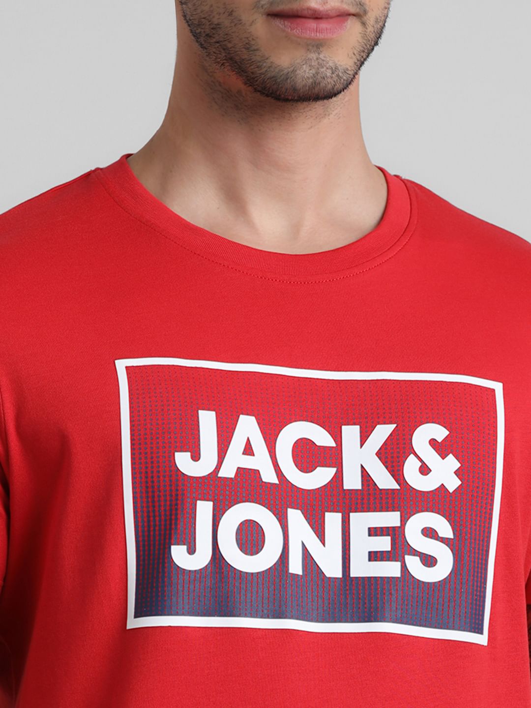 URBAN RACERS by JACK&JONES Red Logo Chest Print T-shirt