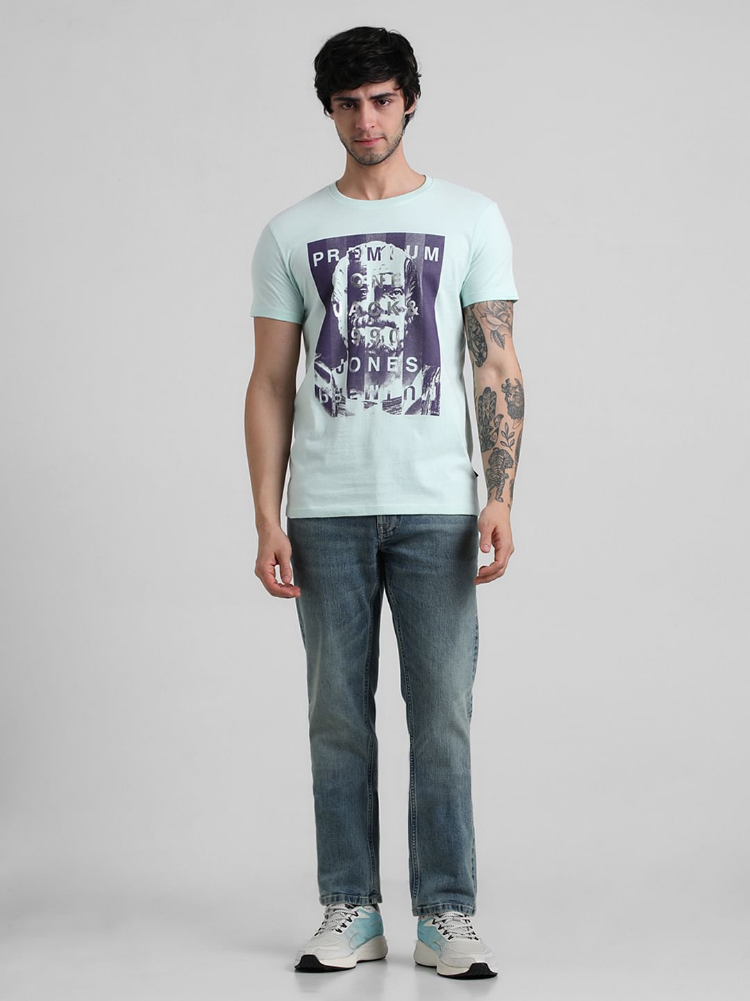 Green Logo Graphic Print T-shirt